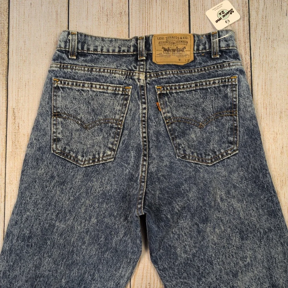 Levi's 550 Jeans Vintage Orange Tab Acid Wash‎ Relaxed Fit Denim Pants W30 L30